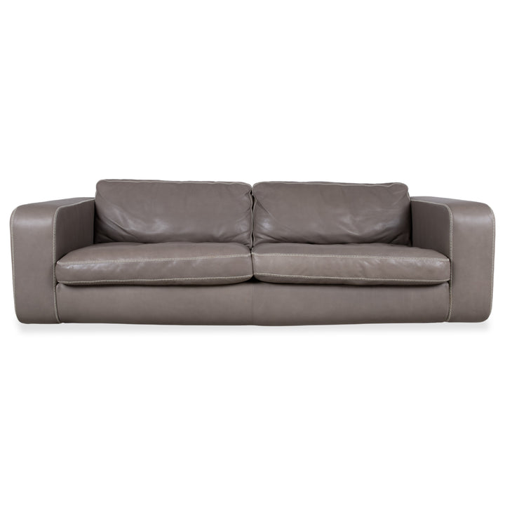 Machalke Valentino Viersitzer Leder Sofa Grau Couch