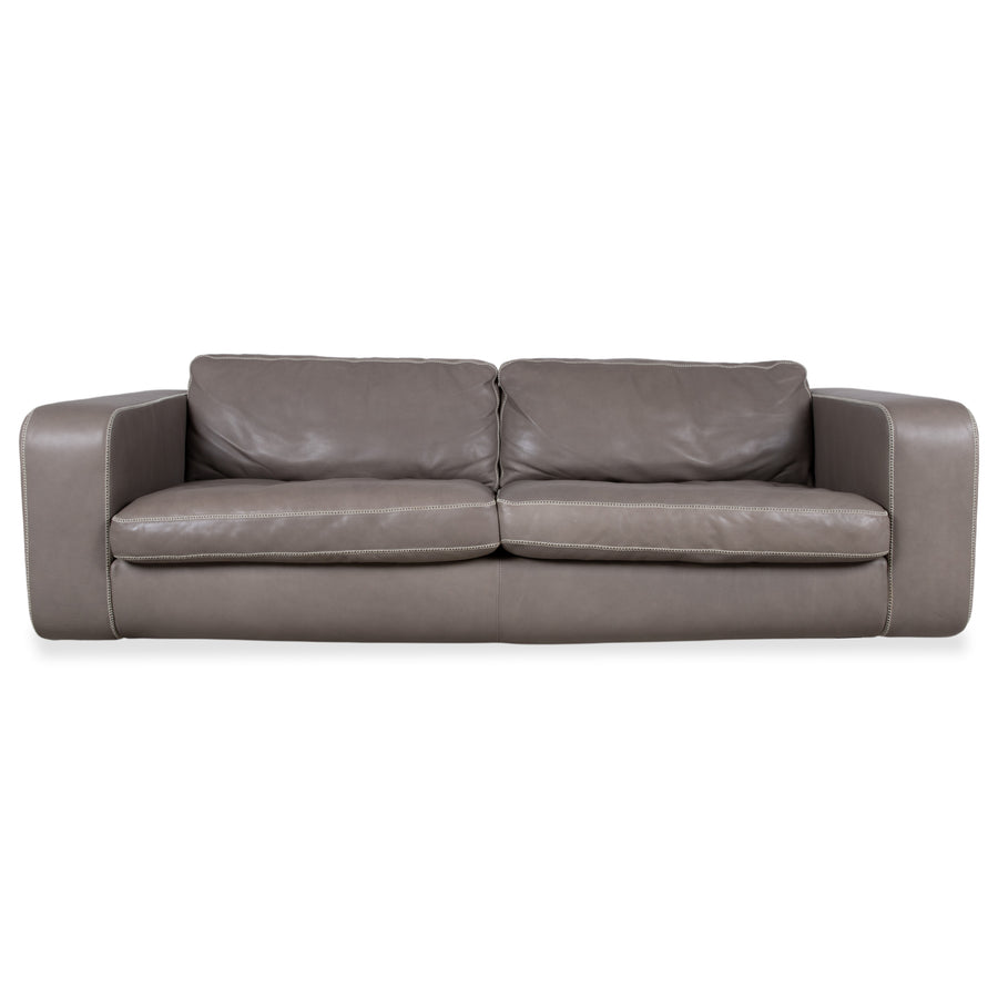 Machalke Valentino Viersitzer Leder Sofa Grau Couch