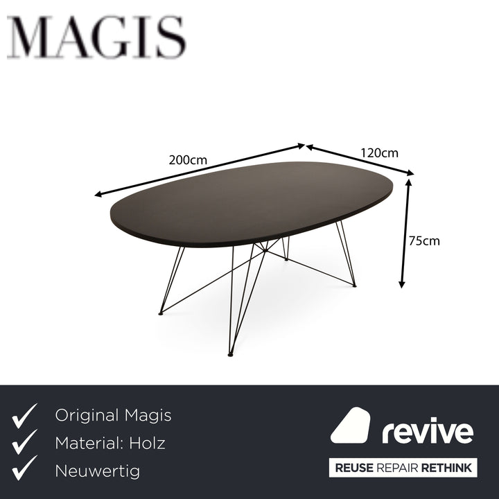 Magis Tavolo XZ3 Wooden Dining Table Black