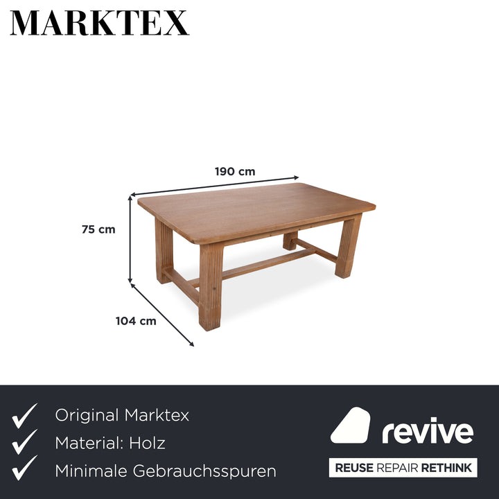 Marktex Wooden Dining Table Brown Pine 100 x 200 cm