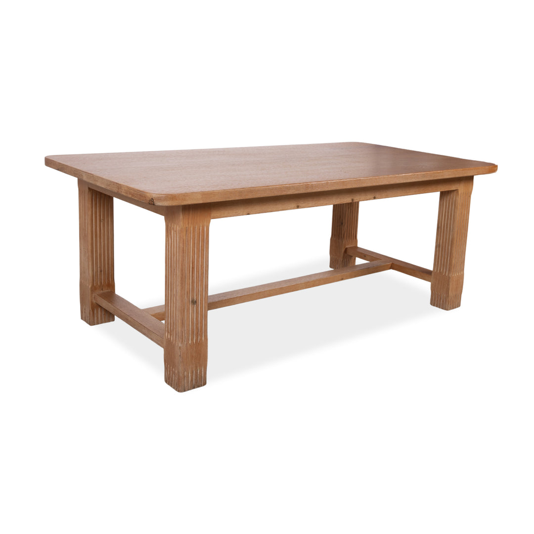 Marktex Wooden Dining Table Brown Pine 100 x 200 cm