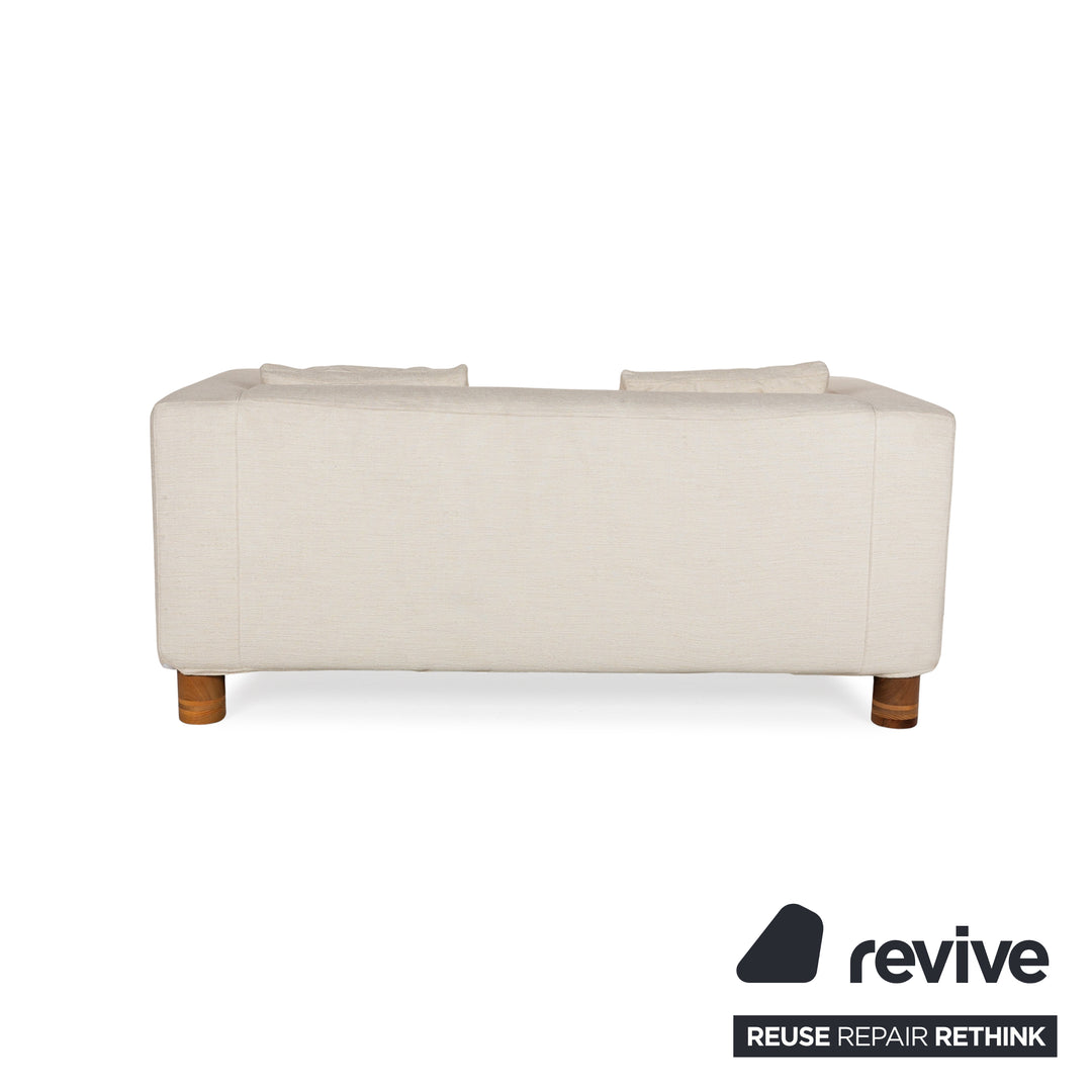 Marktex Fabric Two-Seater Cream Sofa Couch