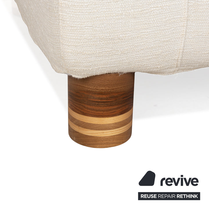 Marktex Fabric Two-Seater Cream Sofa Couch