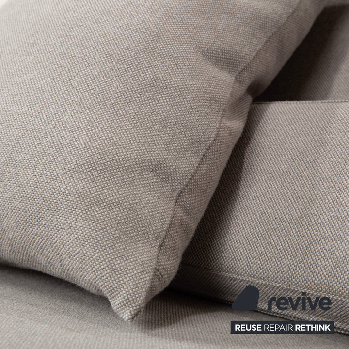 Sillón Markus Krauss SWAY de tela gris, incl. función de balanceo manual y estructura blanca