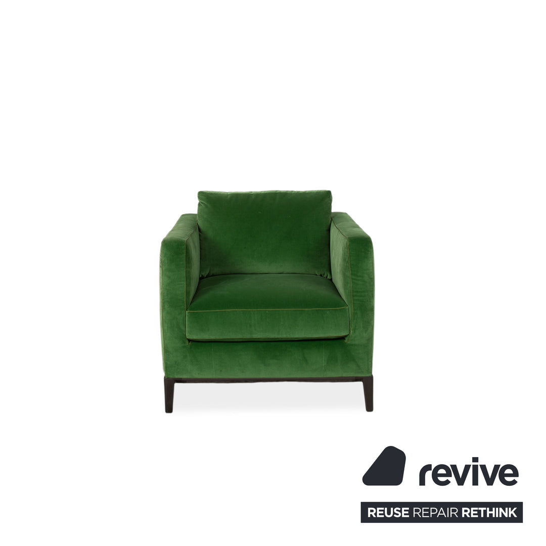 Maxalto by B&B Italia Lucrezia Soft Armchair Fabric Green Sam by Antonio Citterio