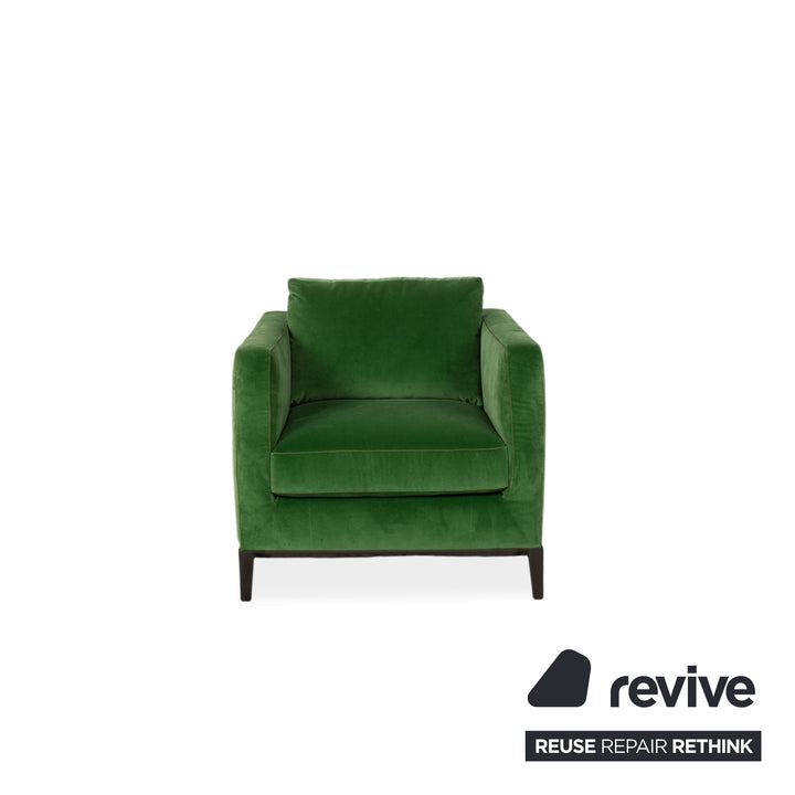 Maxalto by B&B Italia Lucrezia Soft Armchair Fabric Green Sam by Antonio Citterio