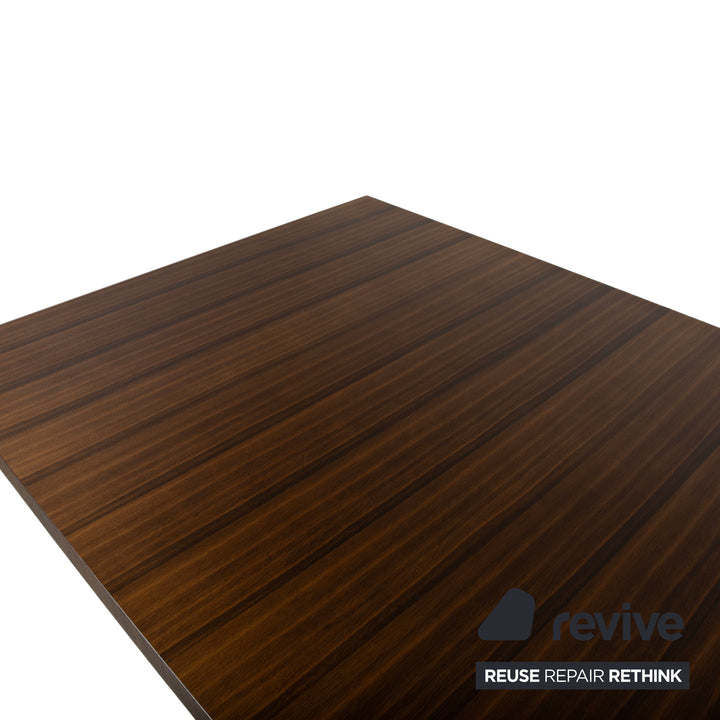 Maxalto Max Wood Dining Table Brown Chrome Dining Room 240 x 110 cm