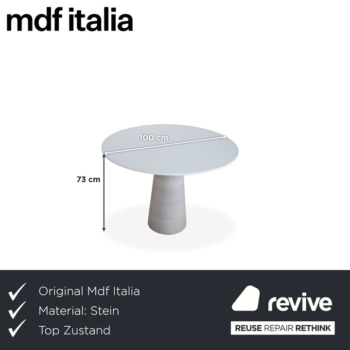 Mdf Italia ROCK TABLE Stein Esstisch Creme by Jean Marie Massaud