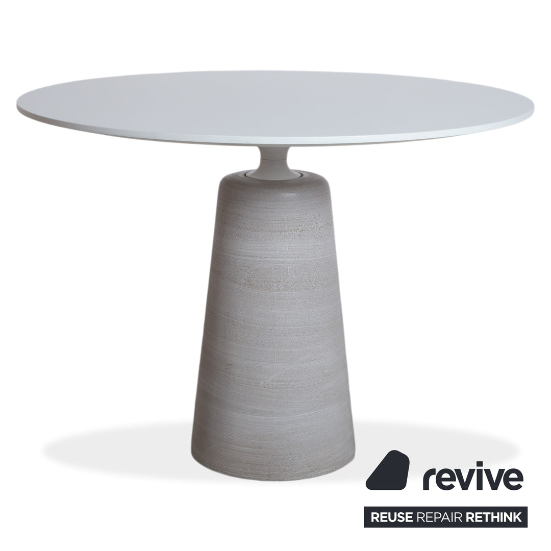 Mdf Italia ROCK TABLE Stein Esstisch Creme by Jean Marie Massaud