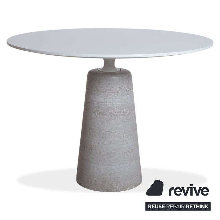 Mdf Italia ROCK TABLE Stein Esstisch Creme by Jean Marie Massaud