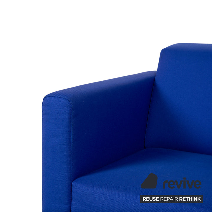 MDF Italia Stoff Sessel Blau