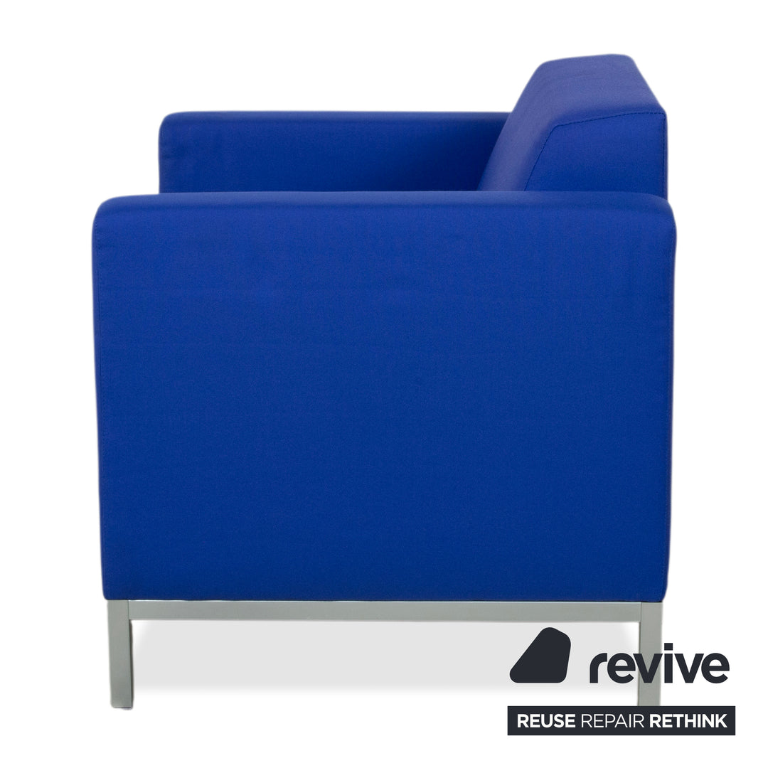 MDF Italia Stoff Sessel Blau