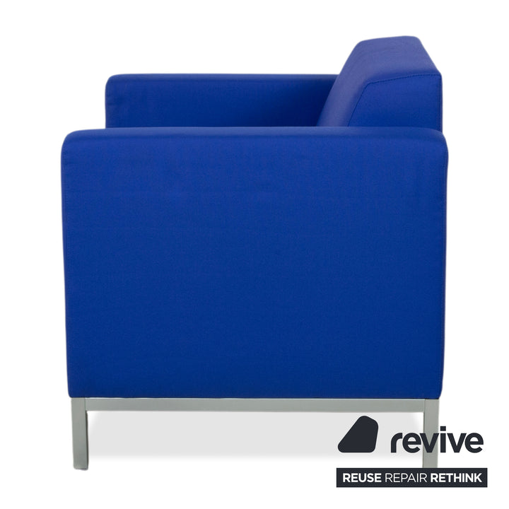 MDF Italia Stoff Sessel Blau