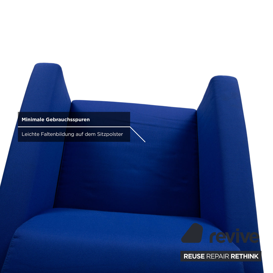 MDF Italia Stoff Sessel Blau