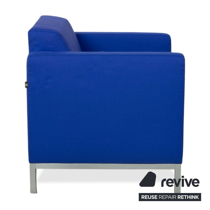 MDF Italia Stoff Sessel Blau