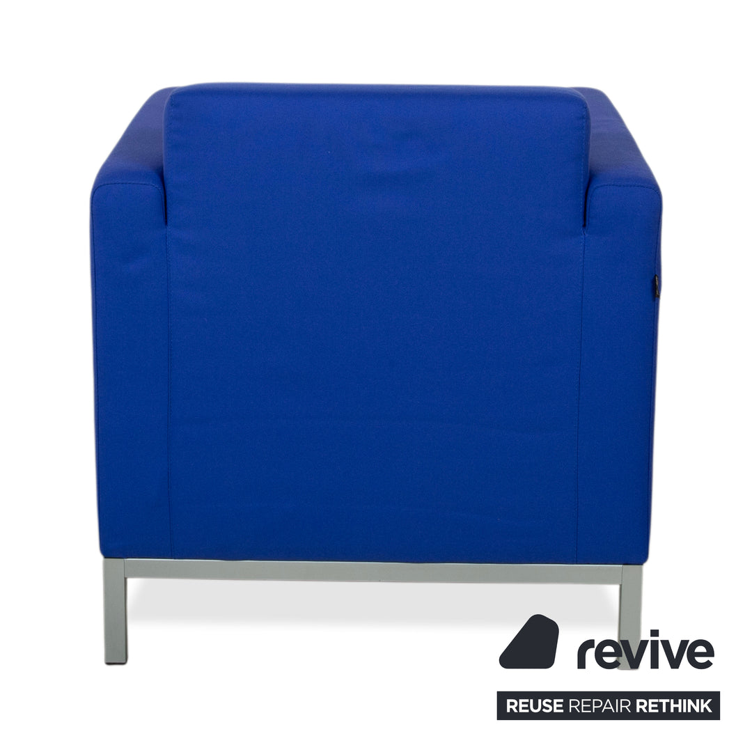 MDF Italia Stoff Sessel Blau