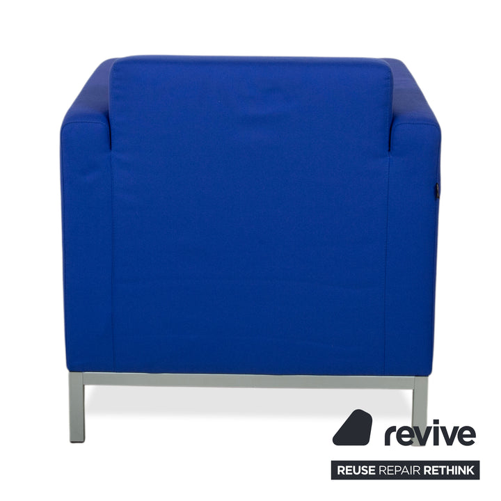 MDF Italia Stoff Sessel Blau