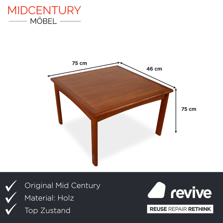 Mid Century Holz Couchtisch Braun