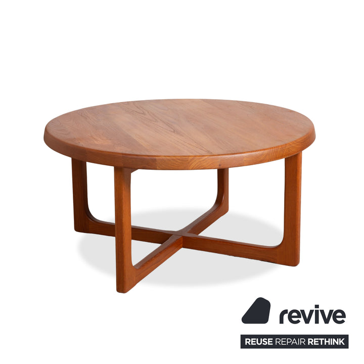 Table basse en bois Mid-Century marron 97 x 97 cm