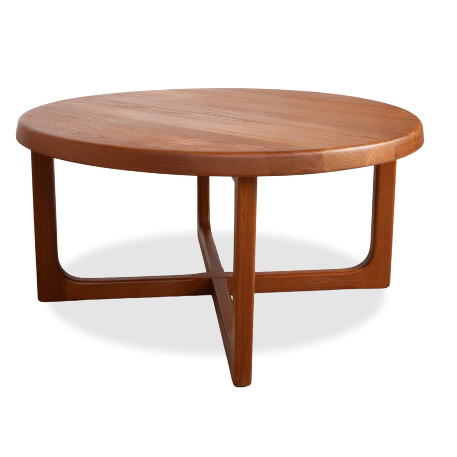 Mid Century Holz Couchtisch Braun 97 x 97 cm