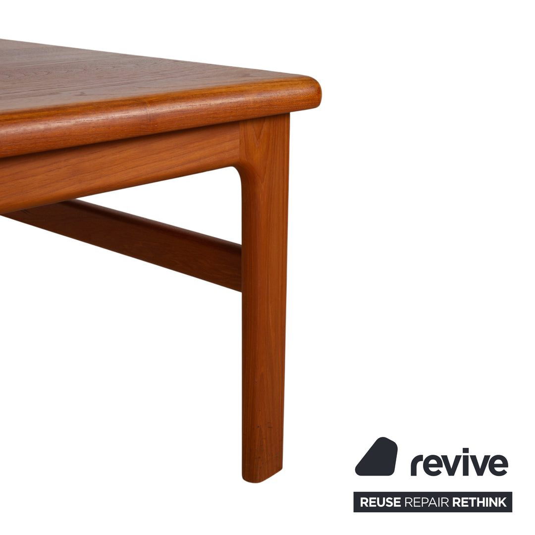 Mid-century wooden coffee table, brown vintage teak