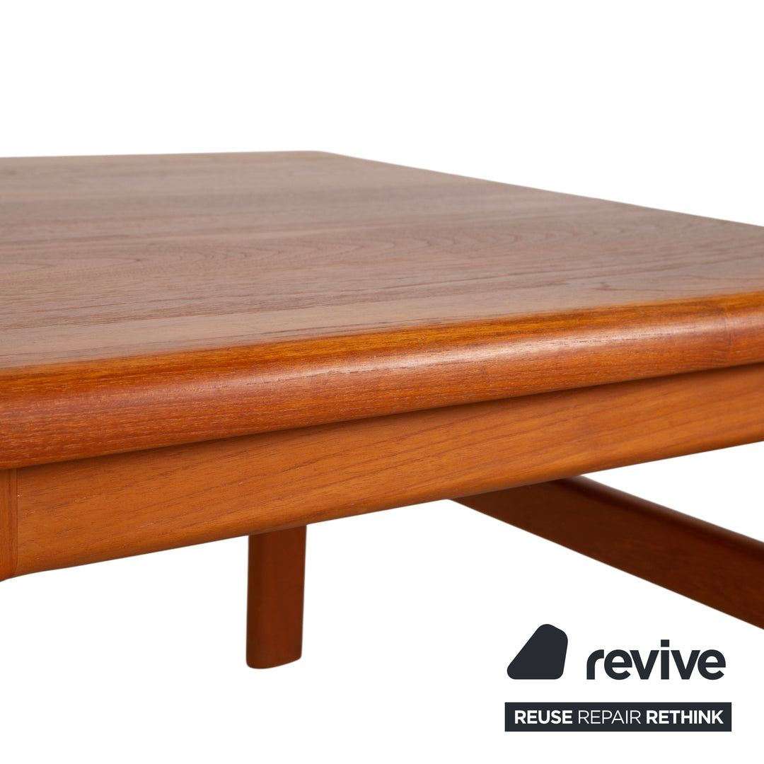 Mid-century wooden coffee table, brown vintage teak