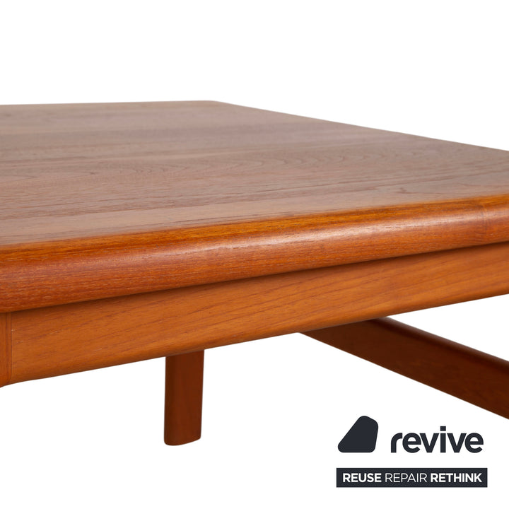 Mid-century wooden coffee table, brown vintage teak