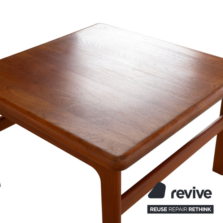 Mid-century wooden coffee table, brown vintage teak