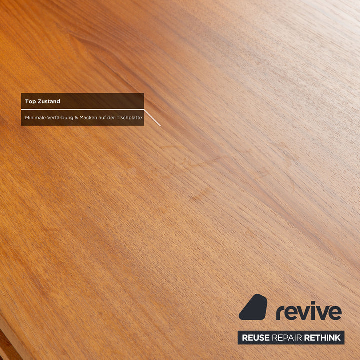 Mid Century Holz Schreibtisch Braun Vintage Ulme Rüster Schubladen Homeoffice Büro 140x72x70 cm