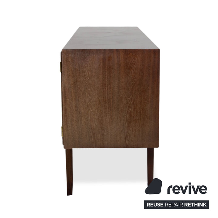 Mid Century Wooden Sideboard Brown by Ole Wanscha 180 x 49 cm