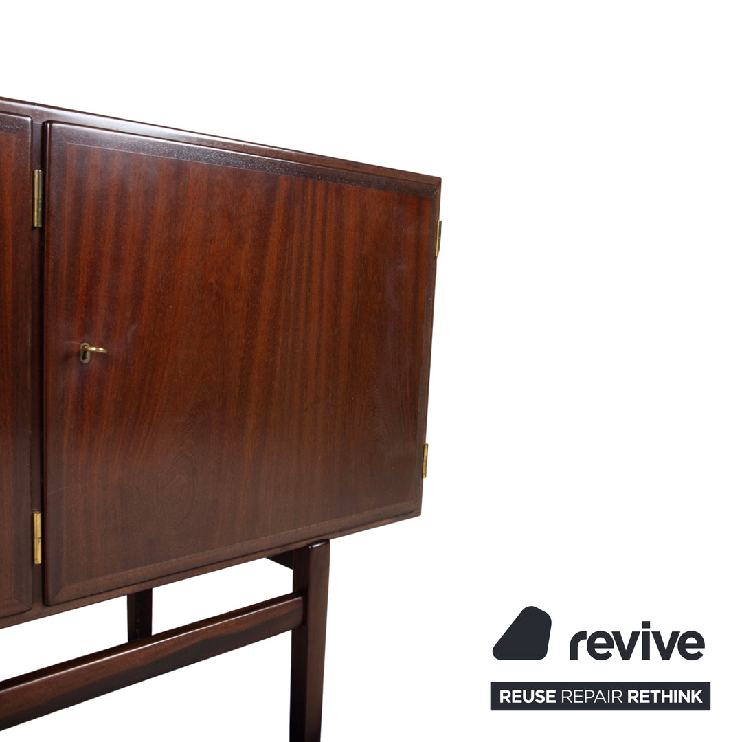 Mid Century Holz Sidebaord Braun by Ole Wanscha 180 x 49 cm
