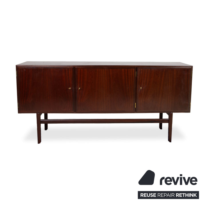 Mid Century Holz Sidebaord Braun by Ole Wanscha 180 x 49 cm
