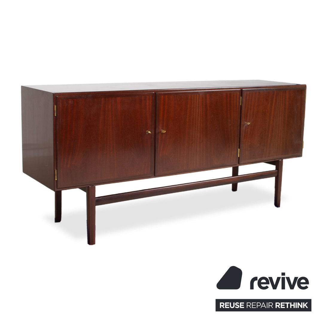 Mid Century Holz Sidebaord Braun by Ole Wanscha 180 x 49 cm