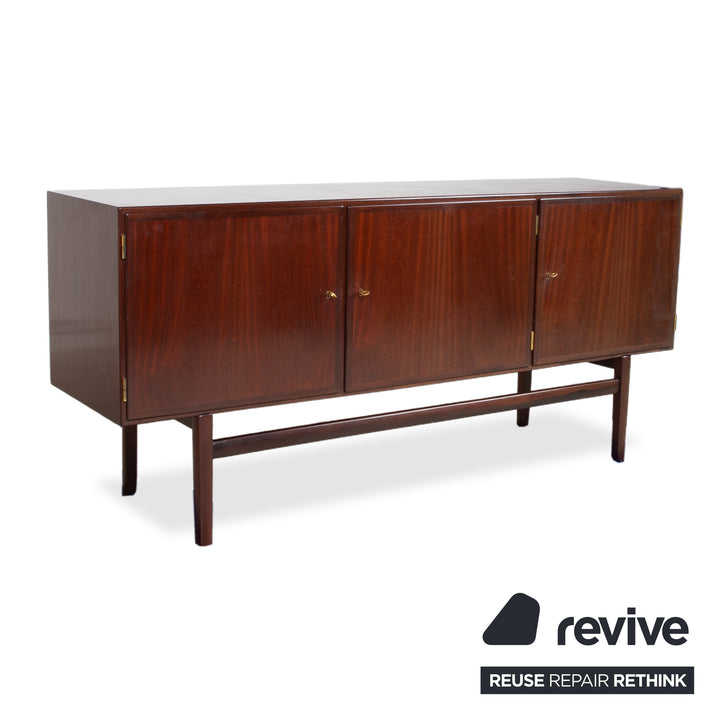 Mid Century Holz Sidebaord Braun by Ole Wanscha 180 x 49 cm