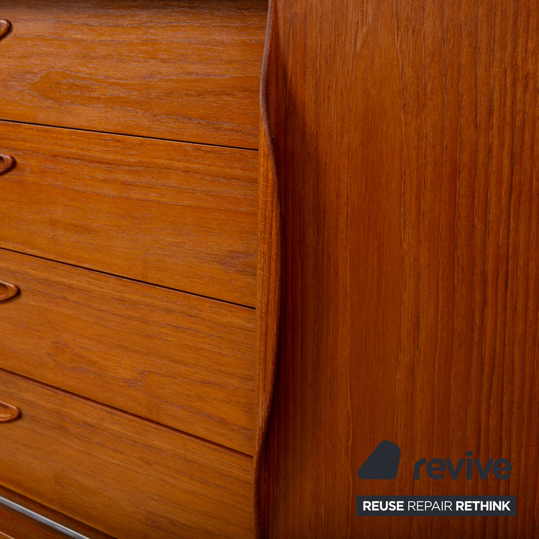 Mid Century Holz Sideboard Braun Vintage