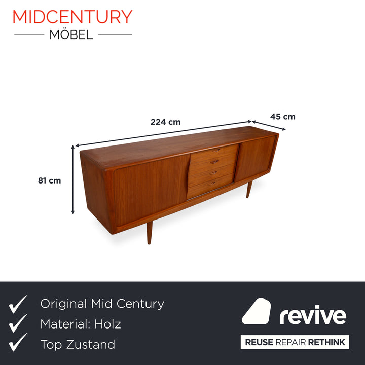 Mid Century Holz Sideboard Braun Vintage