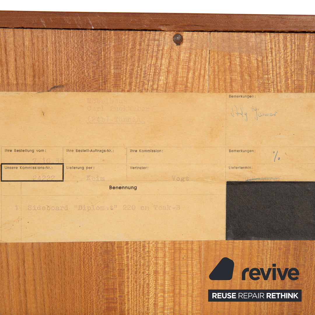 Midcentury Holz Sideboard Braun Highboard Teak VKW Möbel