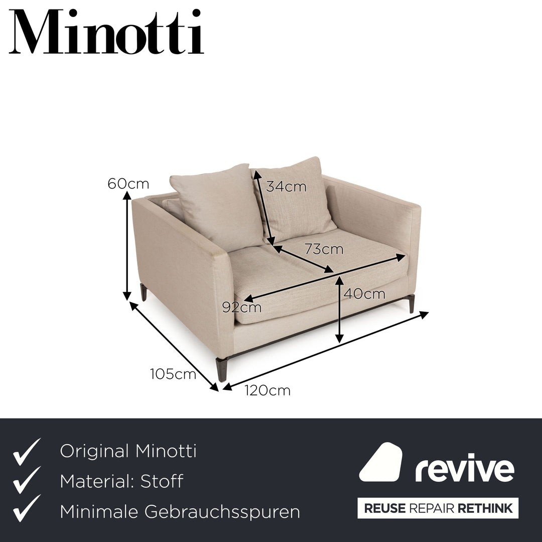 Minotti Andersen Lovechair Stoff Sessel Beige