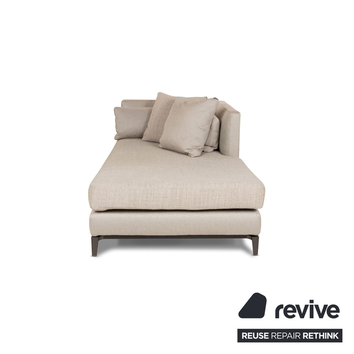 Minotti Andersen chaise longue en tissu beige