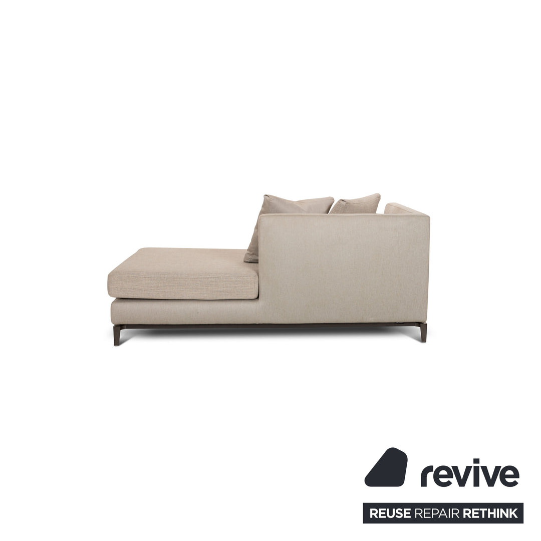 Minotti Andersen chaise longue en tissu beige