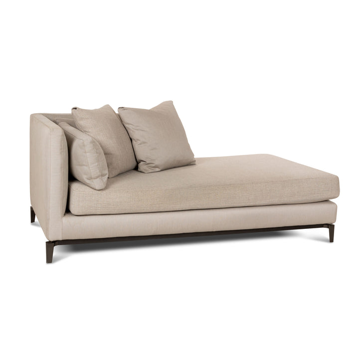 Minotti Andersen chaise longue en tissu beige