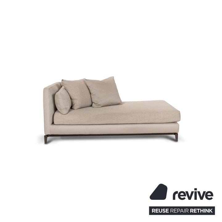 Minotti Andersen chaise longue en tissu beige