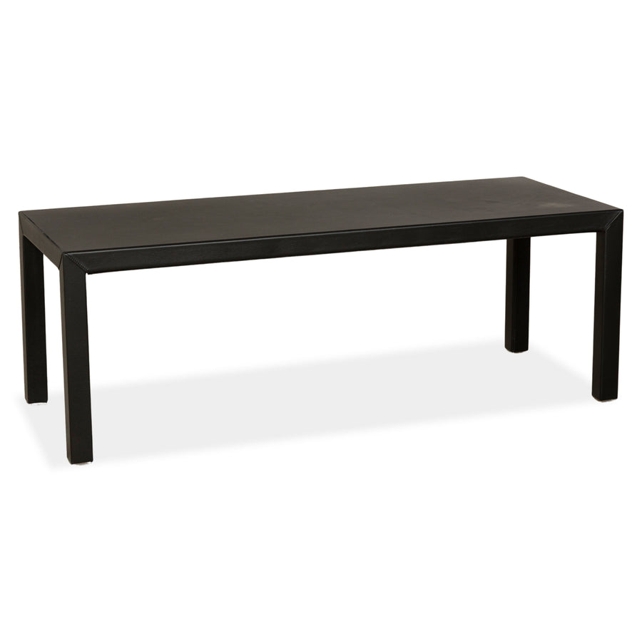 Minotti Florence Leder Couchtisch Schwarz