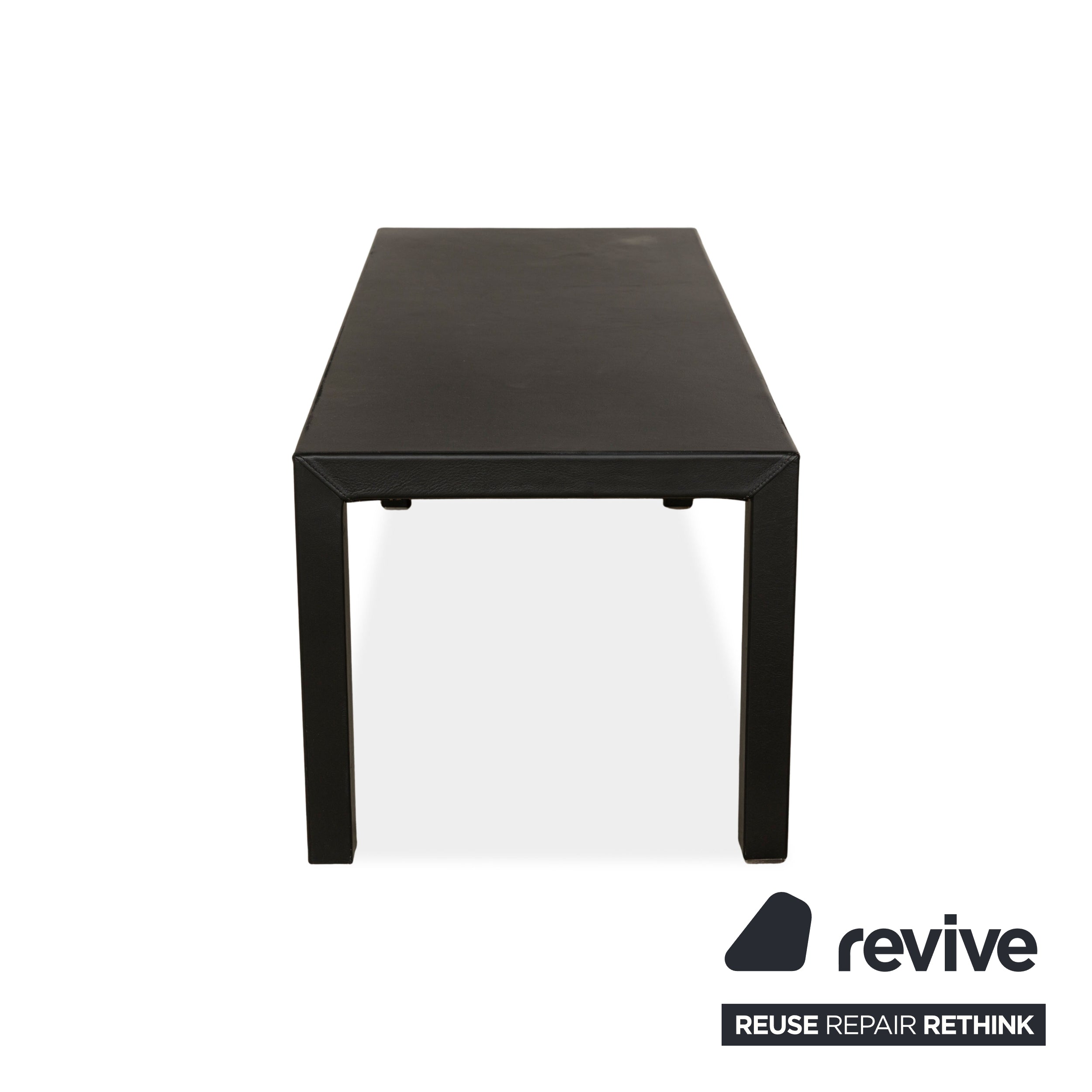 Minotti Florence Leder Couchtisch Schwarz