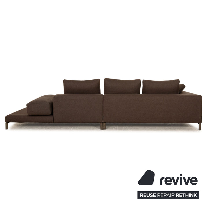 Minotti Hamilton Stoff Viersitzer Grau Sofa Couch