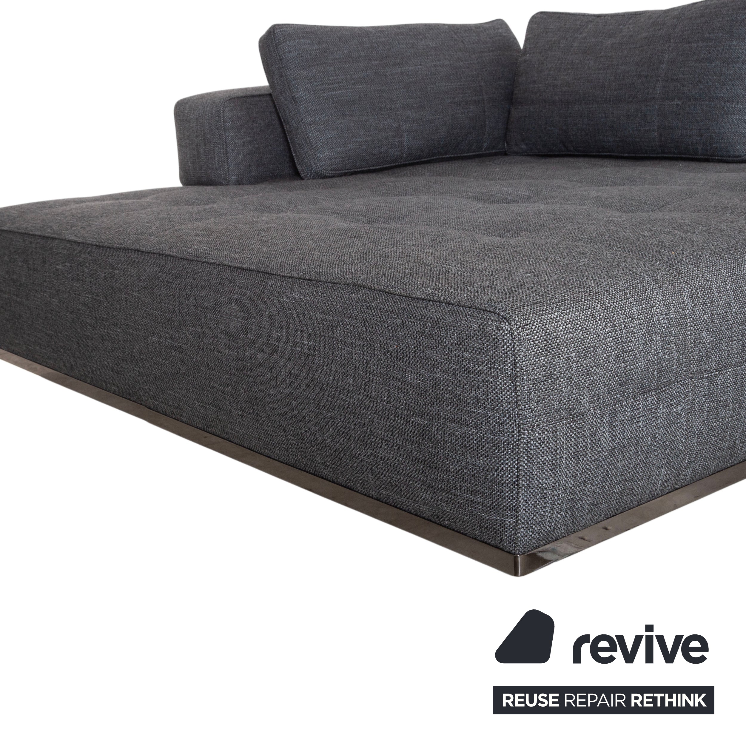 Minotti Lawrence Stoff Ecksofa Grau Sofa Couch