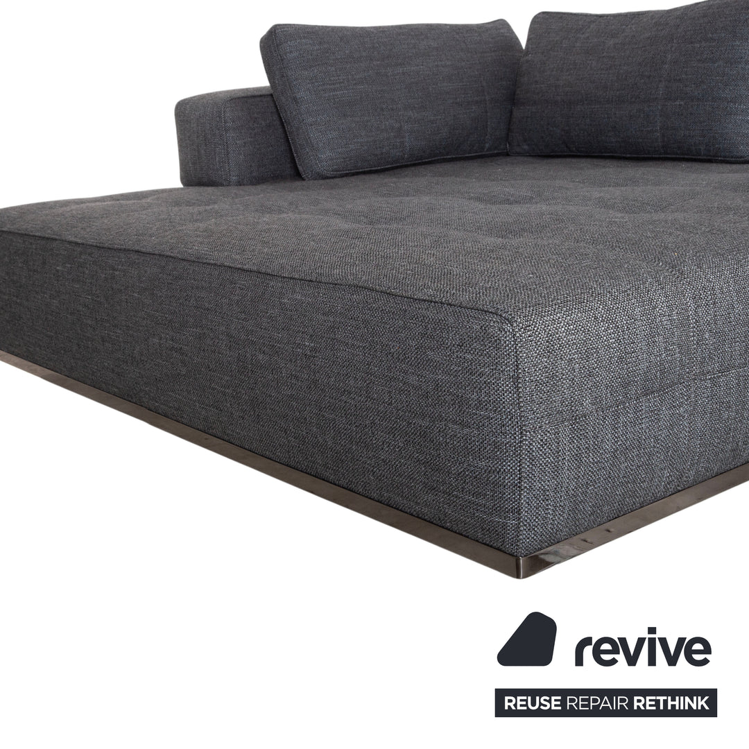 Minotti Lawrence Stoff Ecksofa Grau Sofa Couch