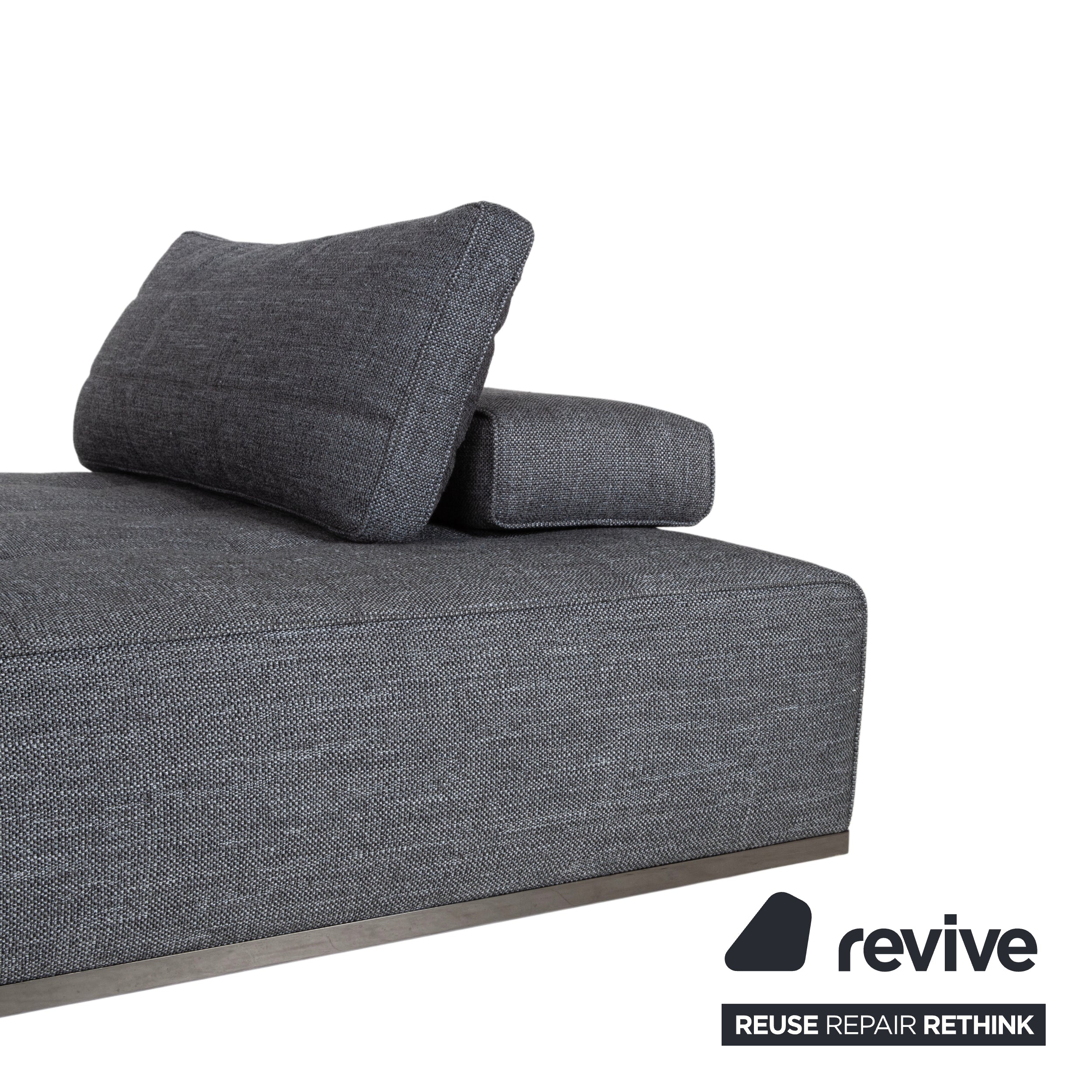 Minotti Lawrence Stoff Ecksofa Grau Sofa Couch