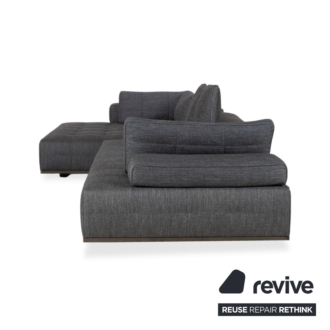 Minotti Lawrence Fabric Corner Sofa Grey Sofa Couch