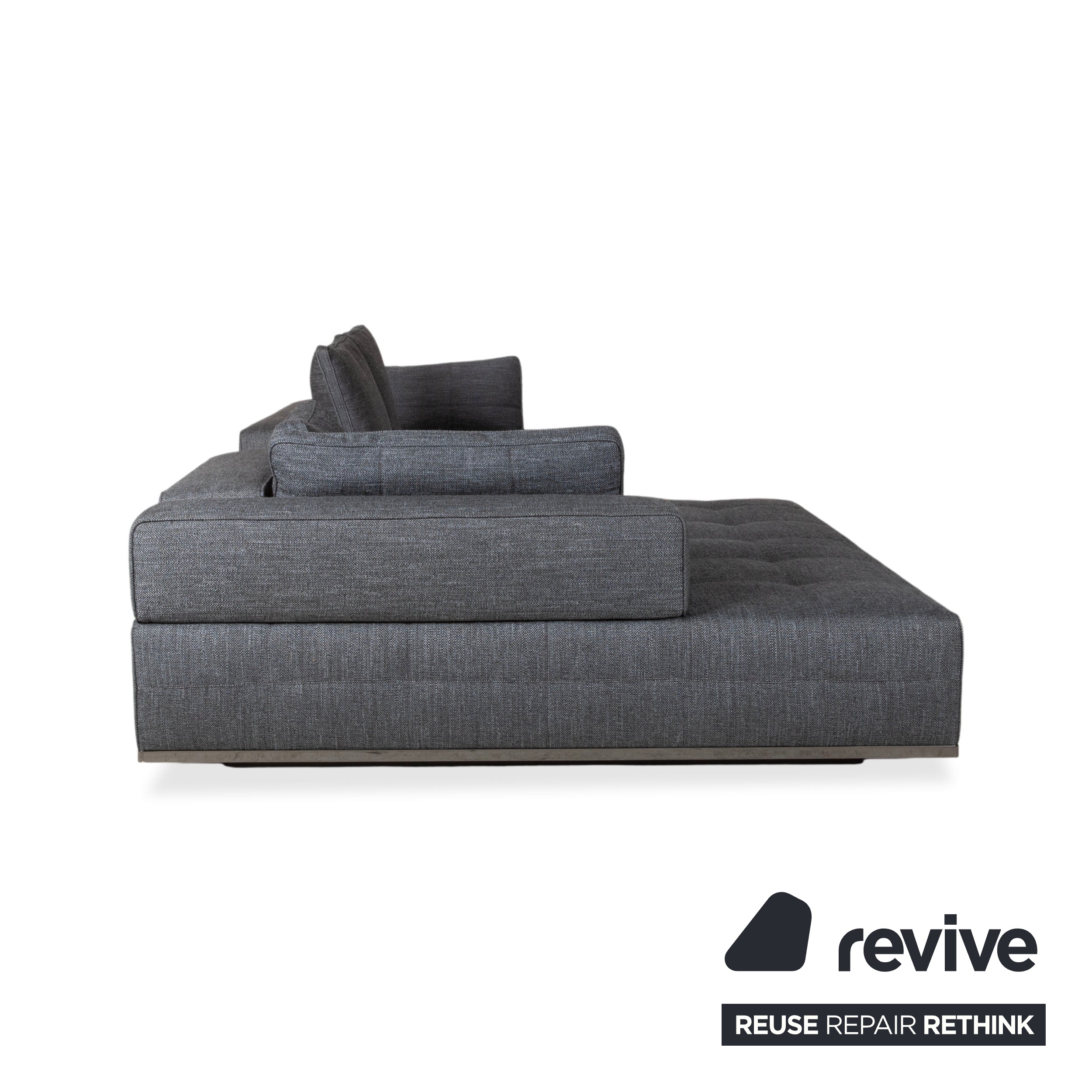 Minotti Lawrence Stoff Ecksofa Grau Sofa Couch